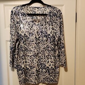 Chic Leopard Print Women's Blouse